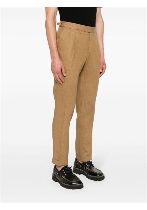 Brown pleat-detail trousers - men BRIGLIA 1949 | QUARTIERIS32411800036