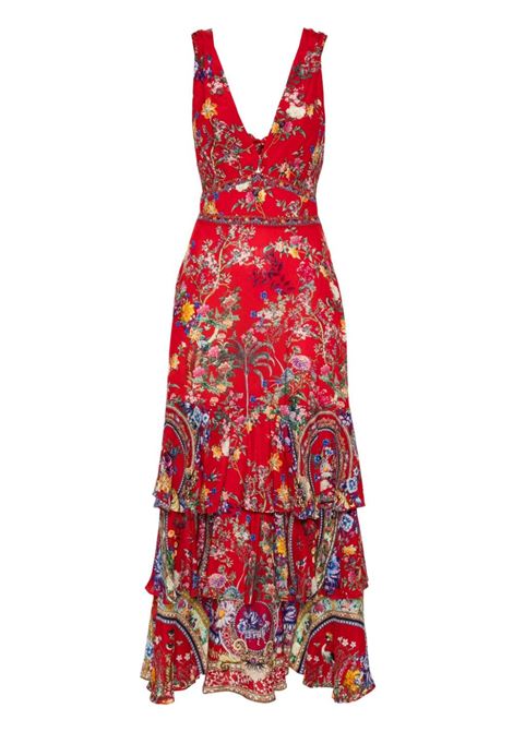 Red floral silk ruffled maxi dress Camilla - women CAMILLA | 26928THSUMMER