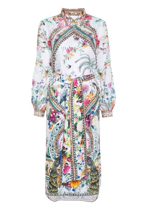 Multicolour floral linen midi dress Camilla - women CAMILLA | 27228PLUPARTS