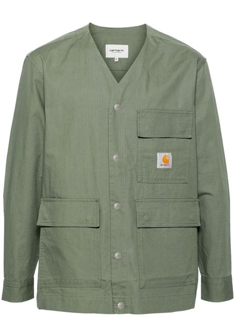 Green Elroy ripstop shirt jacket - men