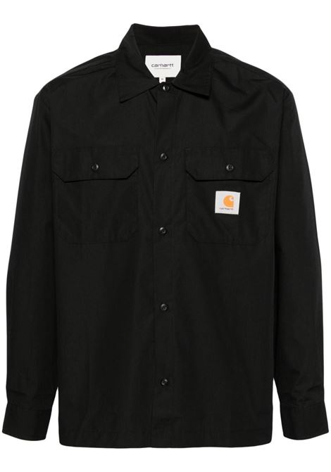 Black Craft poplin shirt CARHARTT WIP - men CARHARTT WIP | Shirts | I03302189XX