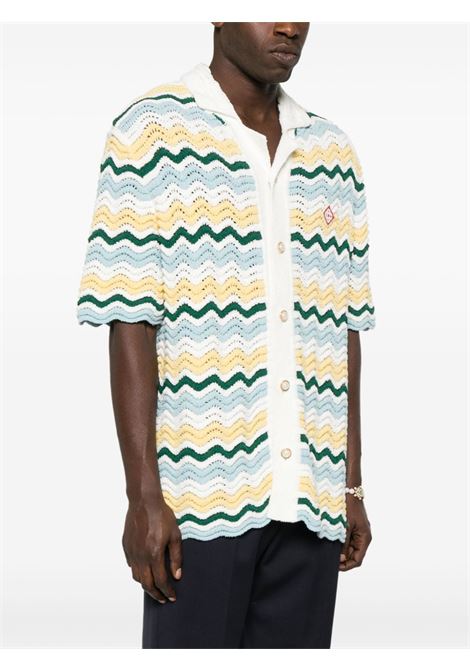 Camicia con logo applicato in multicolore - uomo CASABLANCA | MPS24KW60001YLLWBL