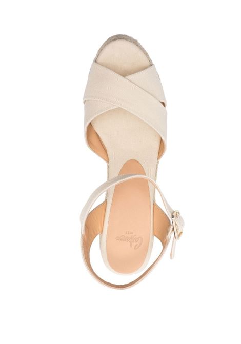 Beige raffia-sole sandals - women CASTAÑER | 020998203