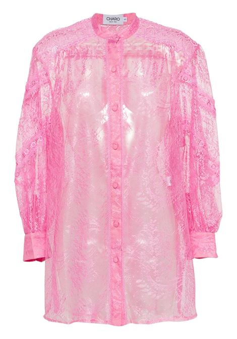 Blusa lumie con disegno pizzo in rosa di Charo Ruiz Ibiza - donna