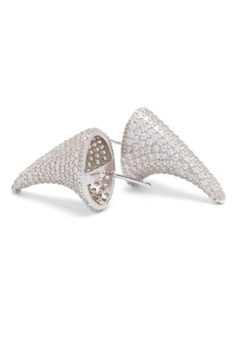 Silver crystal-embellished spike-shaped crystal earrings Collina strada - women COLLINA STRADA | XX1003CRYSTL