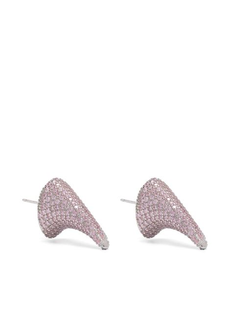 Light pink crystal-embellished spike-shaped crystal earrings Collina strada - women COLLINA STRADA | XX1003LGHTRS