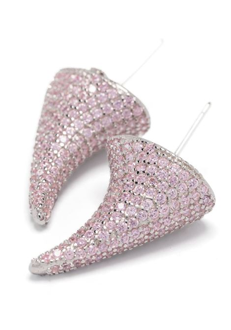 Light pink crystal-embellished spike-shaped crystal earrings Collina strada - women COLLINA STRADA | XX1003LGHTRS