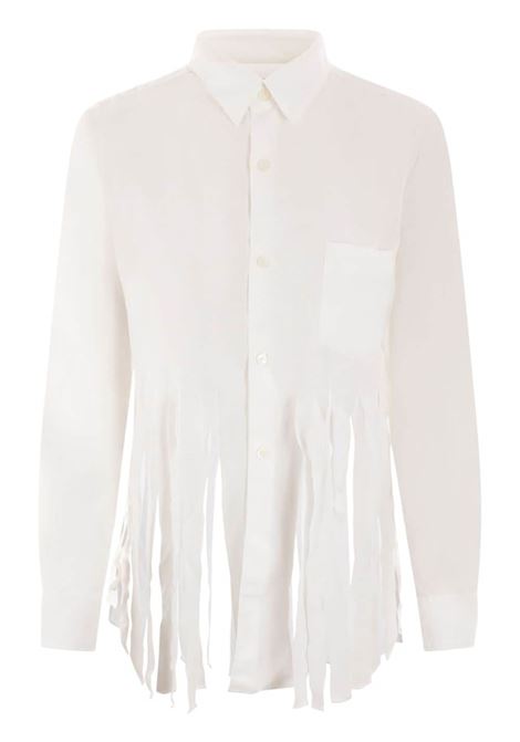 Camicia con frange in bianco di Comme Des Garçons - donna