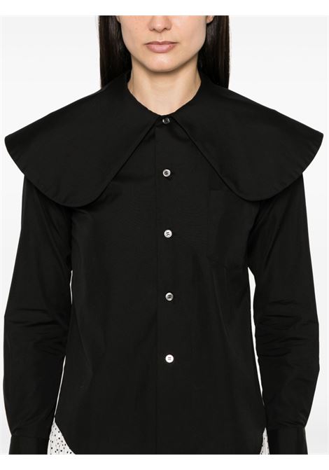 Black Peter Pan-collar shirt - women COMME DES GARCONS COMME DES GARCONS | RMB0121