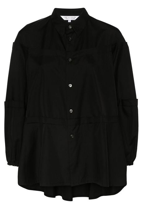 Black raw cut-edge shirt - women COMME DES GARCONS COMME DES GARCONS | RMB0181