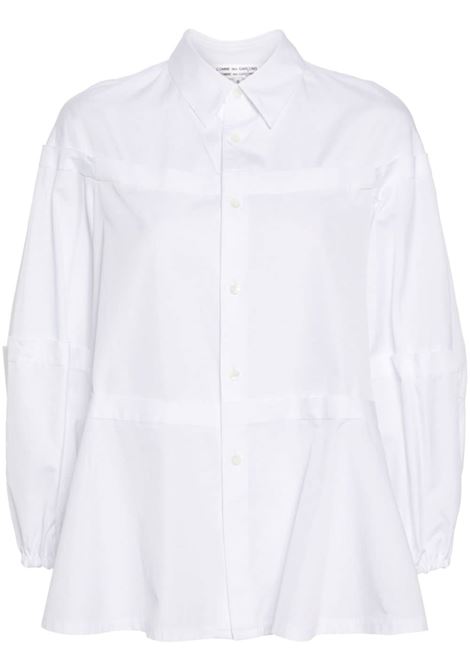 White raw cut-edge shirt - women COMME DES GARCONS COMME DES GARCONS | RMB0182