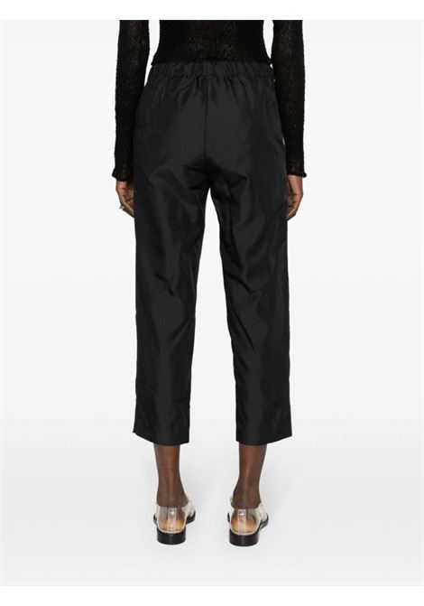 Black elasticated-waistband trousers - women COMME DES GARCONS COMME DES GARCONS | RMP0091