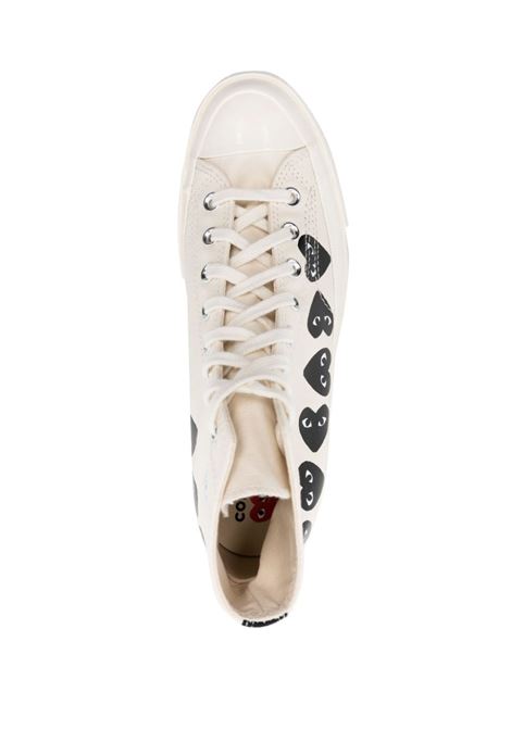 multi heart ct70 hi top shoes COMME DES GARCONS PLAY | P1K1272
