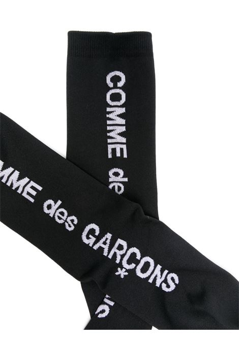 Black logo-jacquard technical-jersey socks Comme Des Garcons - unisex COMME DES GARCONS | GMK5011
