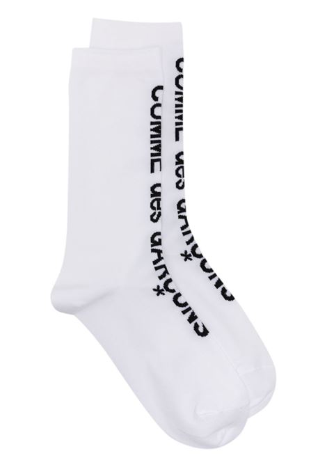 White logo-intarsia fine-knit socks Comme Des Gar?ons - unisex COMME DES GARCONS | GMK5012