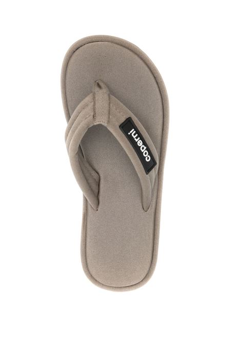 Grey 95mm textured platform slides - women COPERNI | COPSH09454GRY