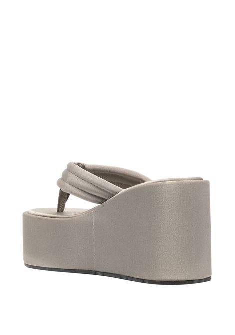 Grey 95mm textured platform slides - women COPERNI | COPSH09454GRY