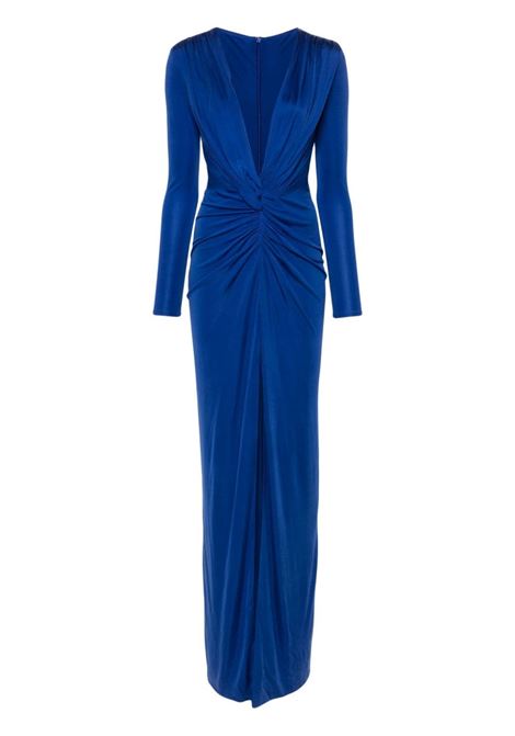Royal blu V-neck Brienne gown - women COSTARELLOS | PS2433RYLBL