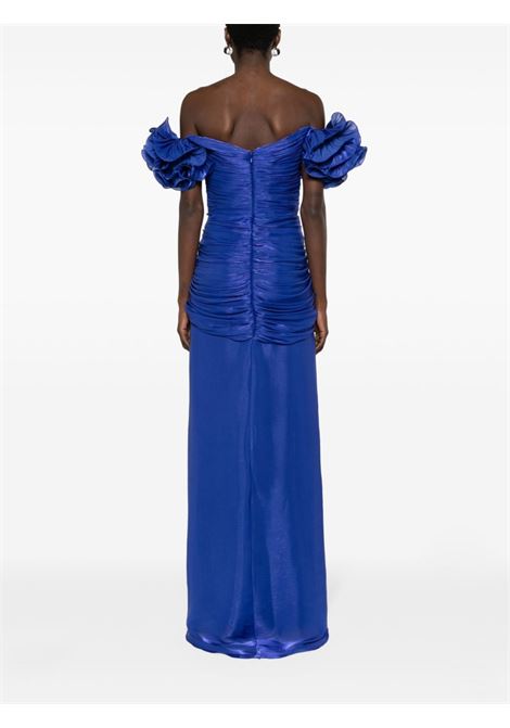 Blue floral-appliqu? lurex maxi dress Costarellos - women COSTARELLOS | PS2466RYLBL