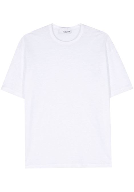 T-shirt a girocollo in bianco Costumein - uomo