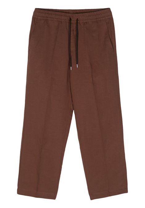 Brown drawstring-waist trousers Costumein - men