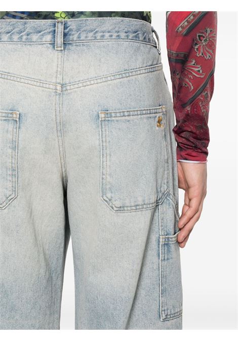 Jeans a gamba ampia sailor in blu - uomo COURRÈGES | 124DPA188DE00167011