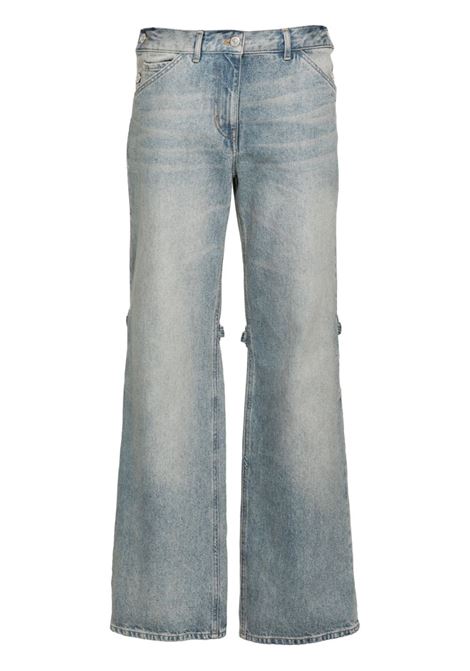 Blue high-rise wide-leg jeans - women COURRÈGES | Jeans | 124DPA214DE00167011