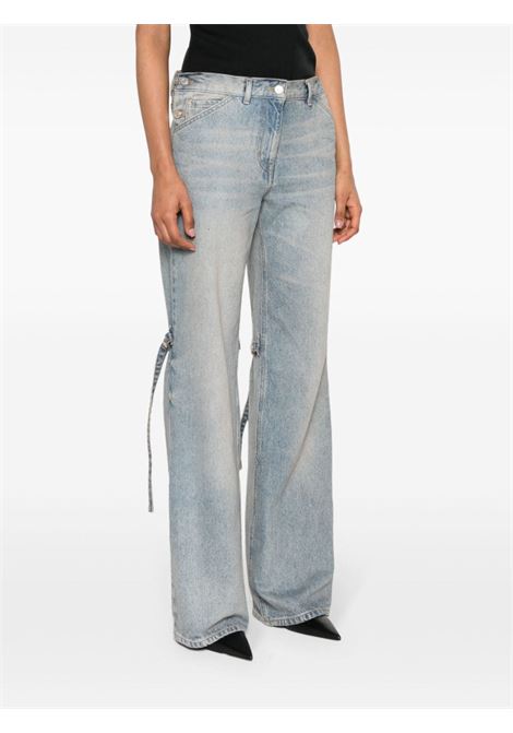 Blue high-rise wide-leg jeans - women COURRÈGES | 124DPA214DE00167011