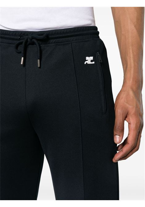 Black logo-detail trousers - men COURRÈGES | 124JPA164JS00917083