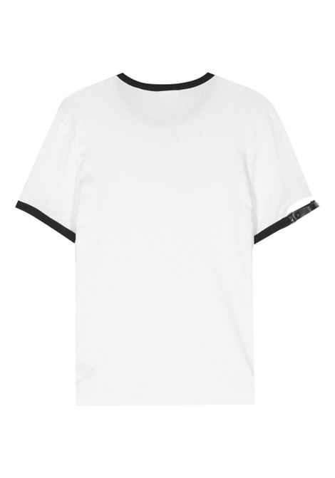 T-shirt con applicazione in bianco - donna COURRÈGES | 124JTS115JS00700098