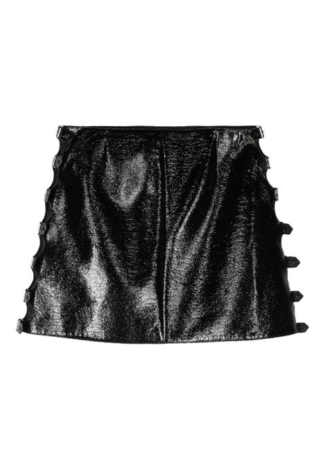 Black Multi Sangle trapeze miniskirt - women  COURRÈGES | 224CJU169VY00149999