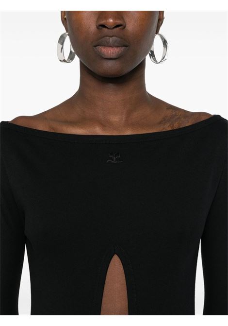 Body con dettaglio cut-out in nero di Courrèges - donna COURRÈGES | 224JBD092JS00709999