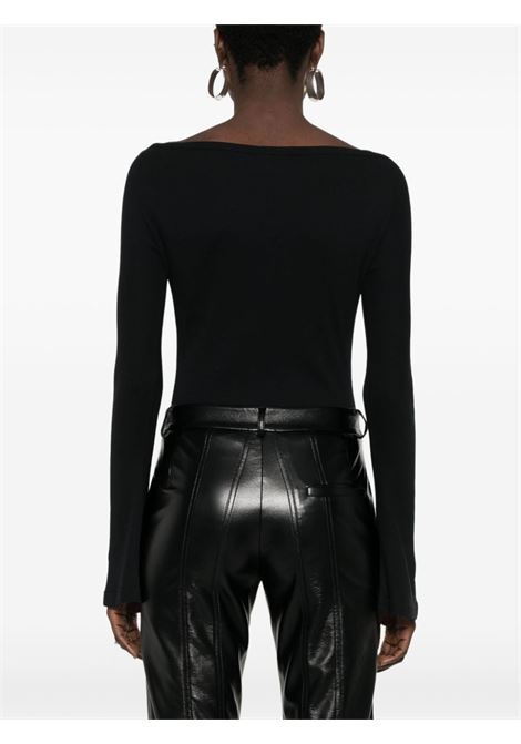 Black cut-out longsleeved bodysuit Courr?ges - women COURRÈGES | 224JBD092JS00709999
