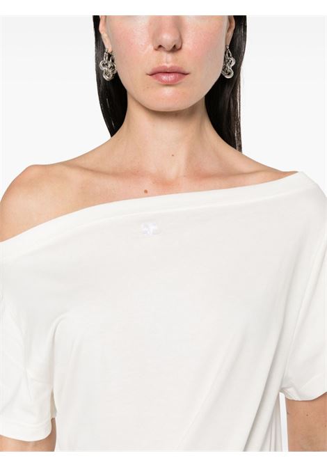 White boat-neck bodysuit - women COURRÈGES | 224JBD094JS01070001
