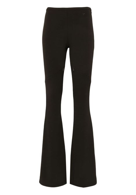 Black cut-out bootcut ellipse trousers  - women COURRÈGES | Trousers | 224JPA232JS00661093