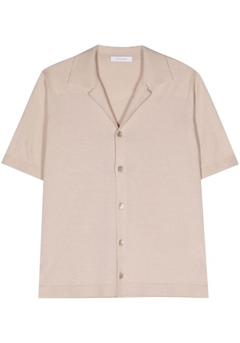 Beige short-sleeve fine-knit shirt Cruciani - men CRUCIANI | Shirts | UC4168010Q81CM020003