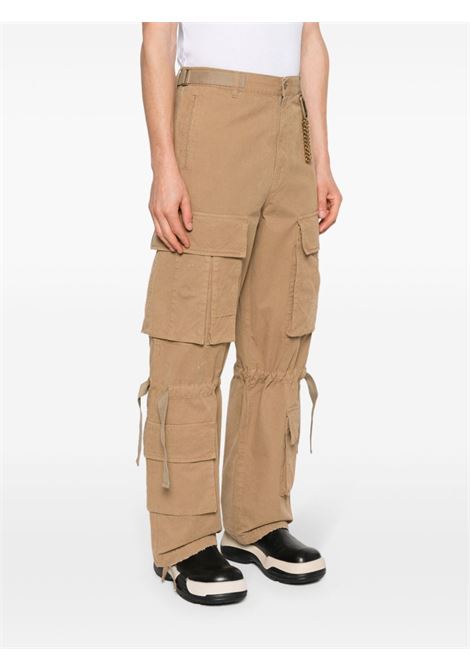 Beige distressed straight-leg trousers - men DARKPARK | MTR05FAP050085