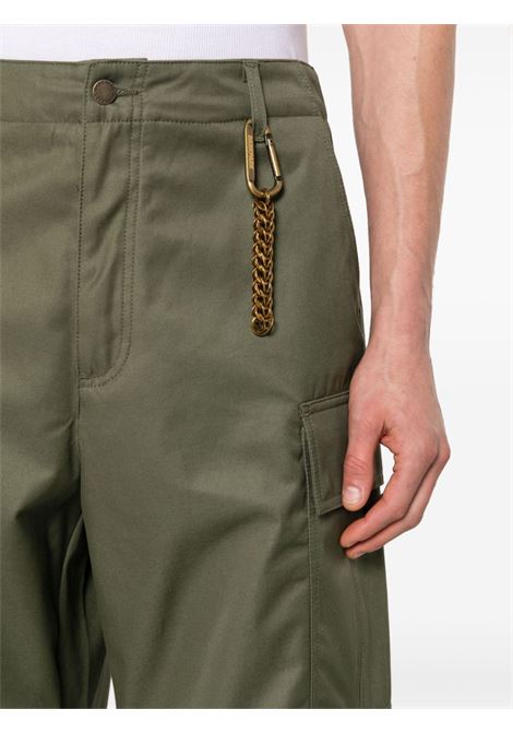 Green  twill wide-leg trousers - men DARKPARK | MTR21FAC050061