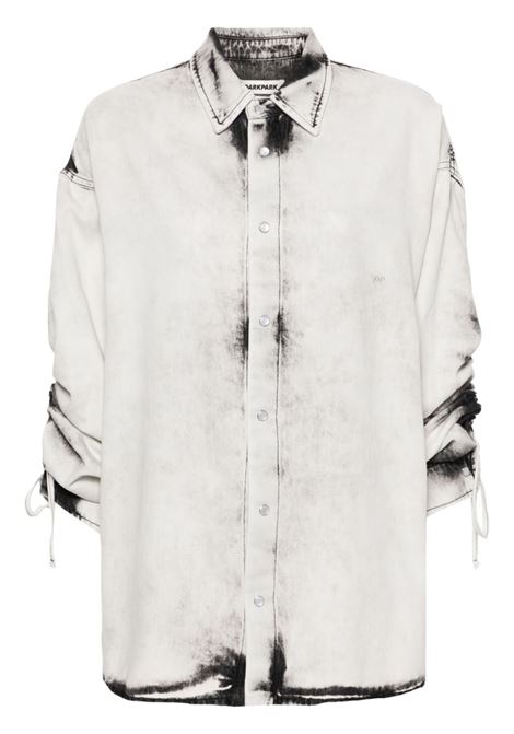 Black and grey gathered-detail denim shirt DARKPARK - women DARKPARK | Shirts | WSH16TBK01W991