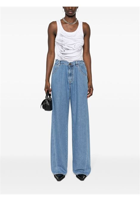 Jeans a gamba ampia con vita media in blu - donna DARKPARK | WTR37TBL01W051