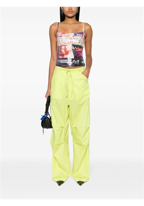 Yellow Daisy high-waisted trousers - women DARKPARK | WTR42FAC080012