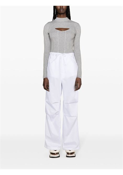 Pantaloni a gamba ampia con coulisse in bianco - donna DARKPARK | WTR42FAC170001