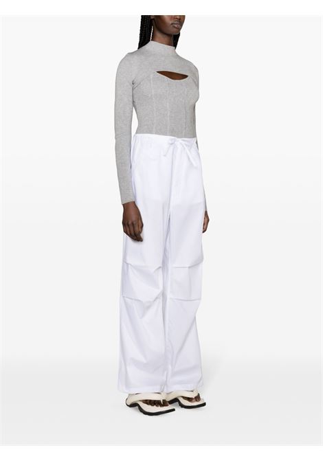Pantaloni a gamba ampia con coulisse in bianco - donna DARKPARK | WTR42FAC170001