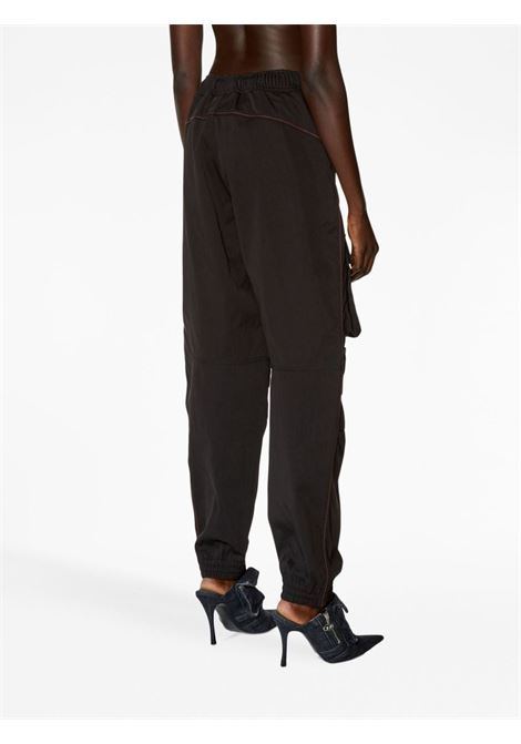 Jet black cargo-pocket tapered trousers - women  DIESEL | A105760PCAK9XX