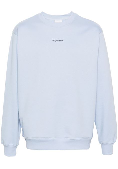 Light blue text-print sweatshirt - men