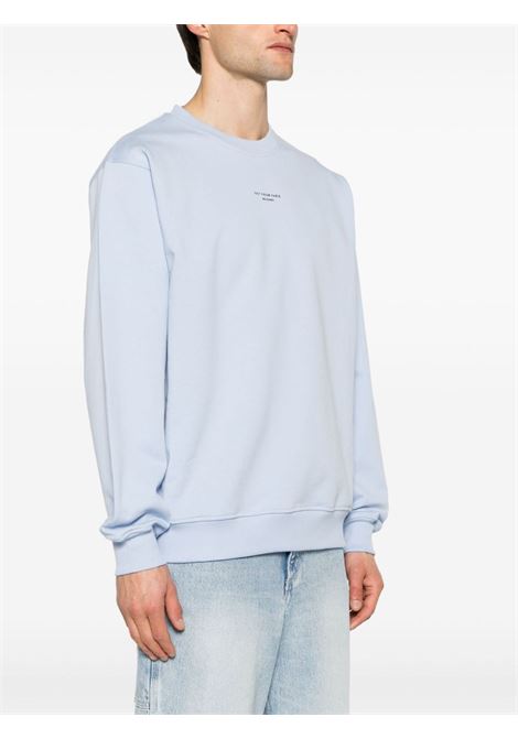 Light blue text-print sweatshirt - men DRÔLE DE MONSIEUR | DSW142CO127LBE