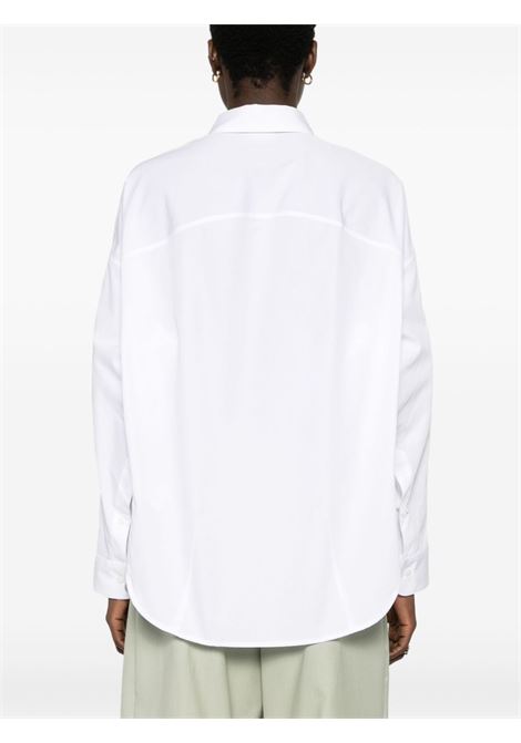 White seam-detail poplin shirt - women DRIES VAN NOTEN | 2410107108328001