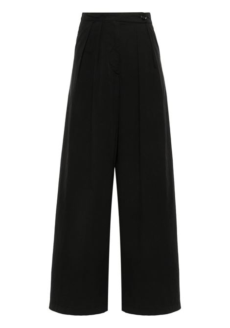 Black pamplona wide-leg trousers Dries Van Noten - women