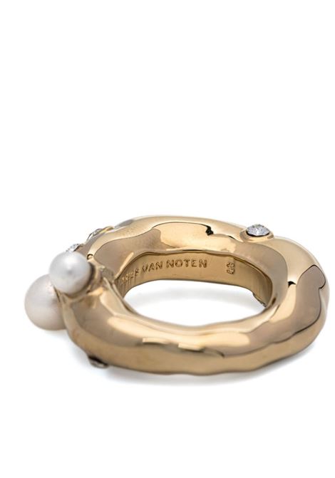 Gold pearl-embellished ring - women DRIES VAN NOTEN | 241018244094954