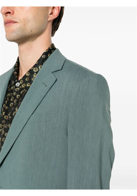 Green kayne single-breasted suit - men DRIES VAN NOTEN | 2410203008233506